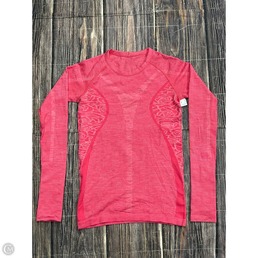 Athletic Top Long Sleeve Crewneck By Lululemon In Pink, Size: S