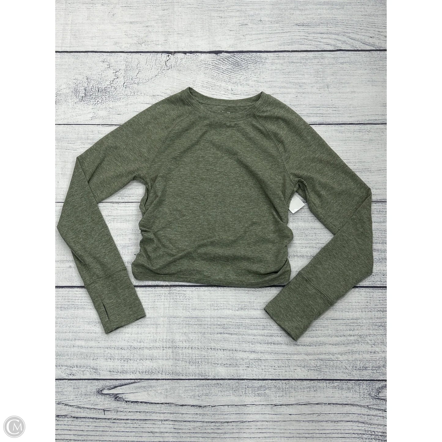 Athletic Top Long Sleeve Crewneck By Offline By Aerie In Green, Size: M