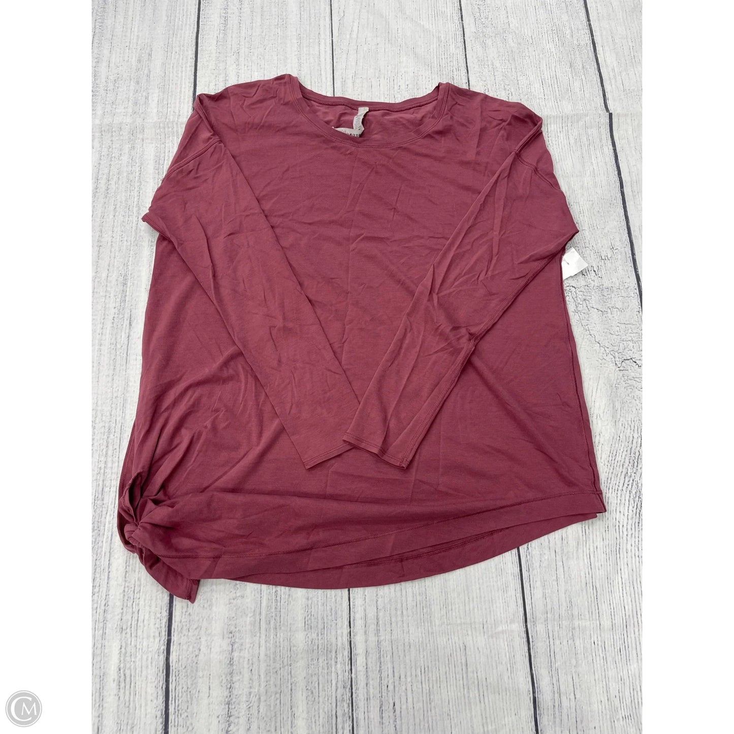 Athletic Top Short Sleeve By Lululemon In Pink, Size: 8