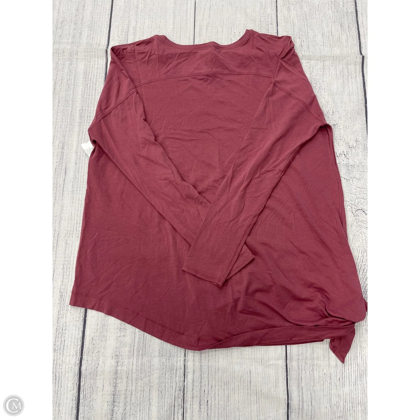Athletic Top Short Sleeve By Lululemon In Pink, Size: 8