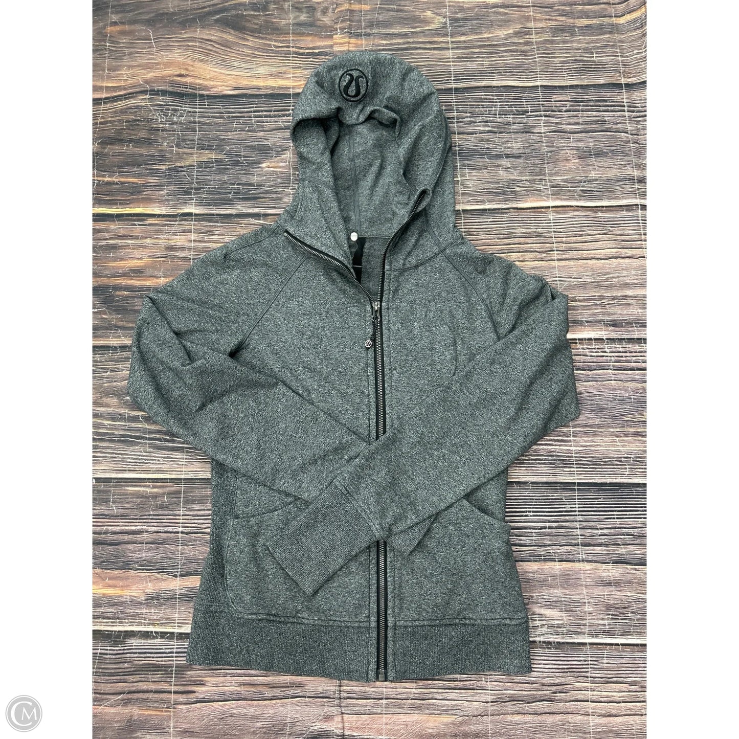 Athletic Jacket By Lululemon In Grey, Size: 6