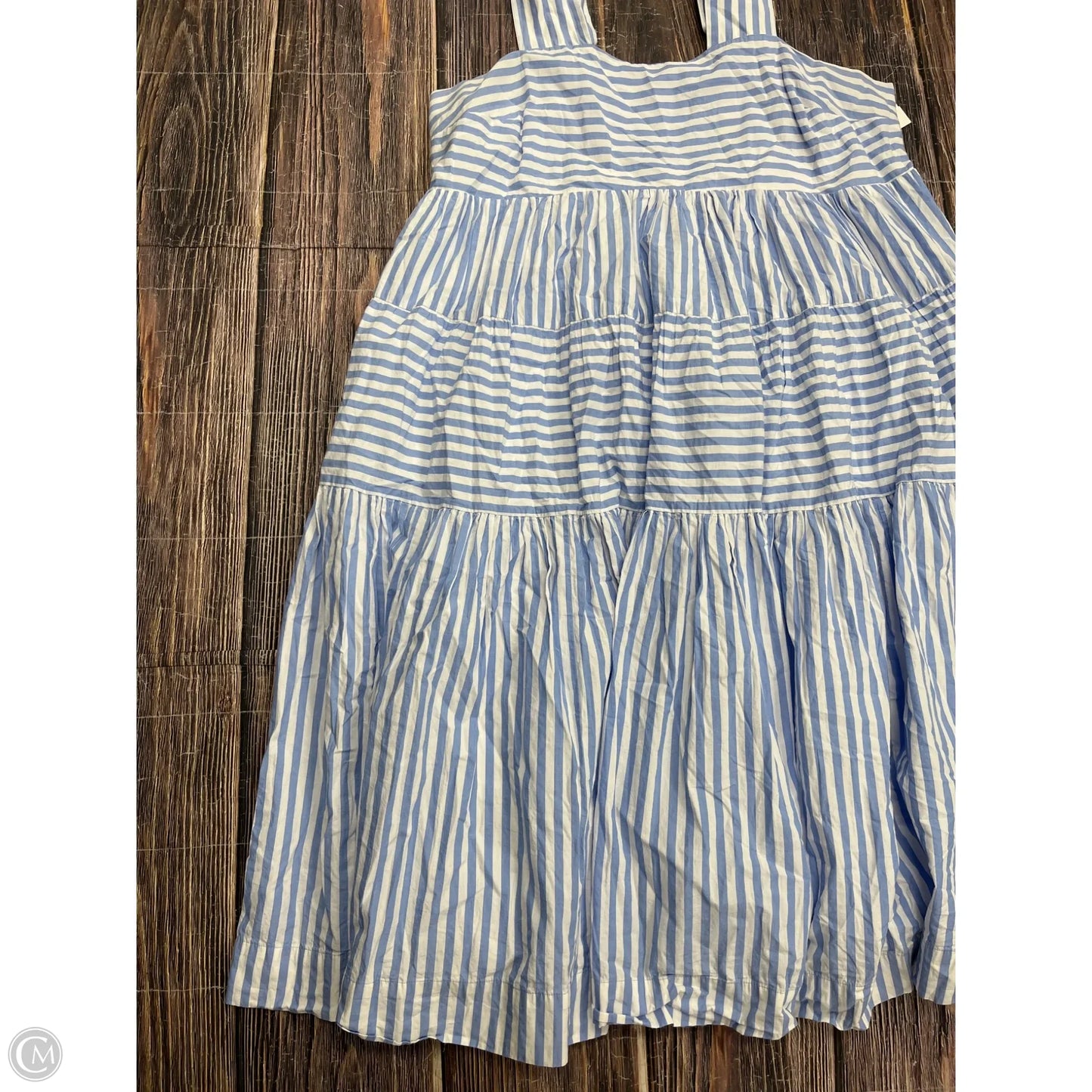 Dress Casual Maxi By Anthropologie In Blue & White, Size: 2x