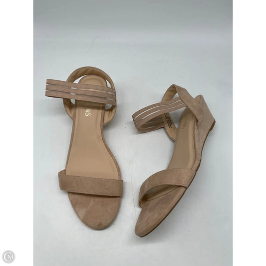Sandals Heels Wedge By Dream Pairs In Tan, Size: 10