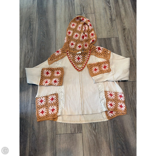 Top Long Sleeve By Pol In Tan, Size: L