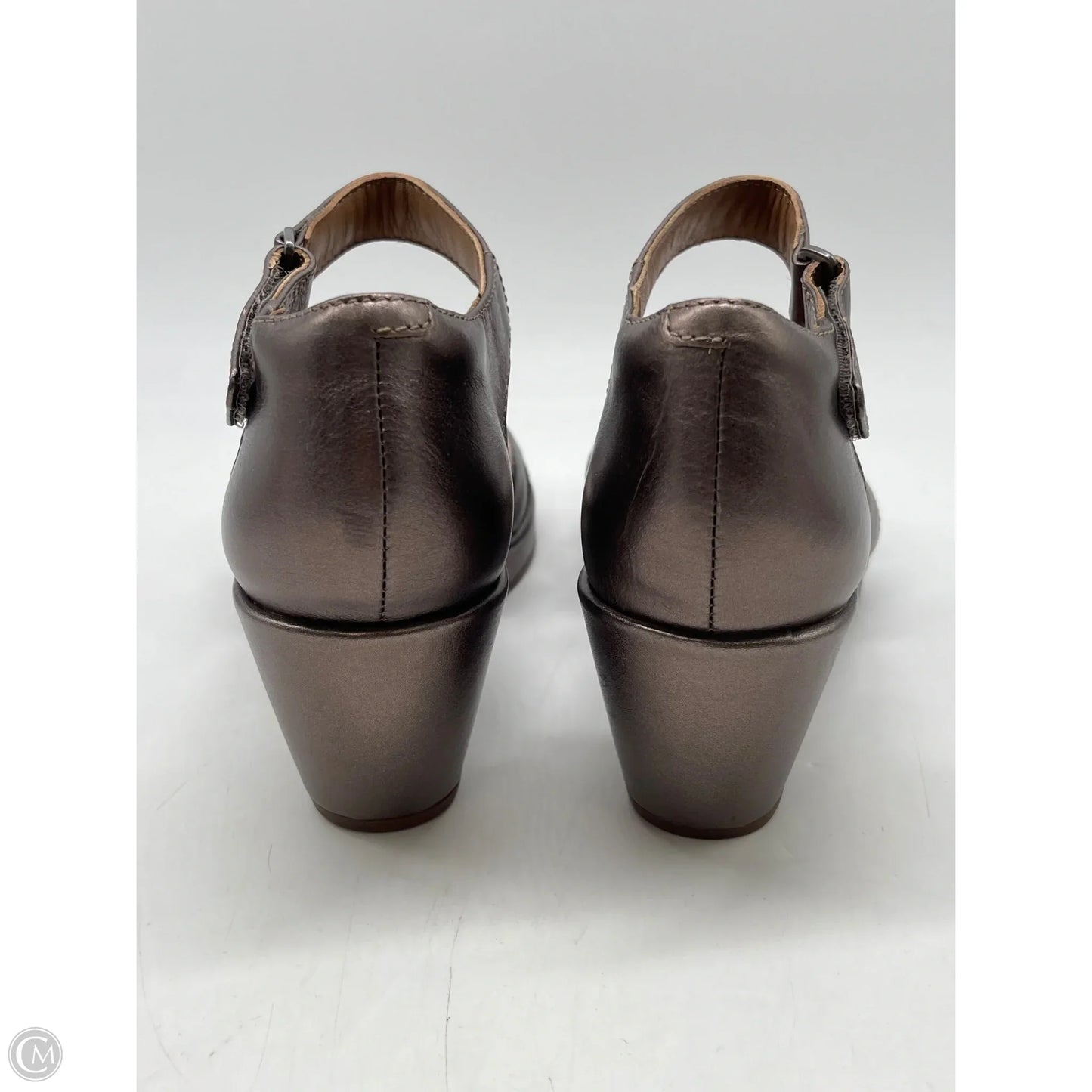 Sandals Heels Wedge By Clarks In Brown, Size: 7