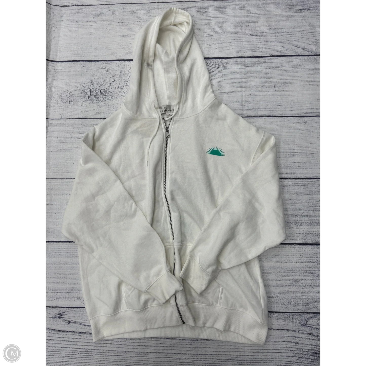 Sweatshirt Hoodie By Vintage Havana In White, Size: L