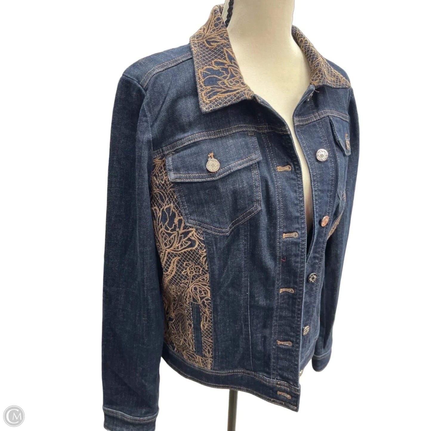 Jacket Denim By White House Black Market In Blue Denim, Size: L