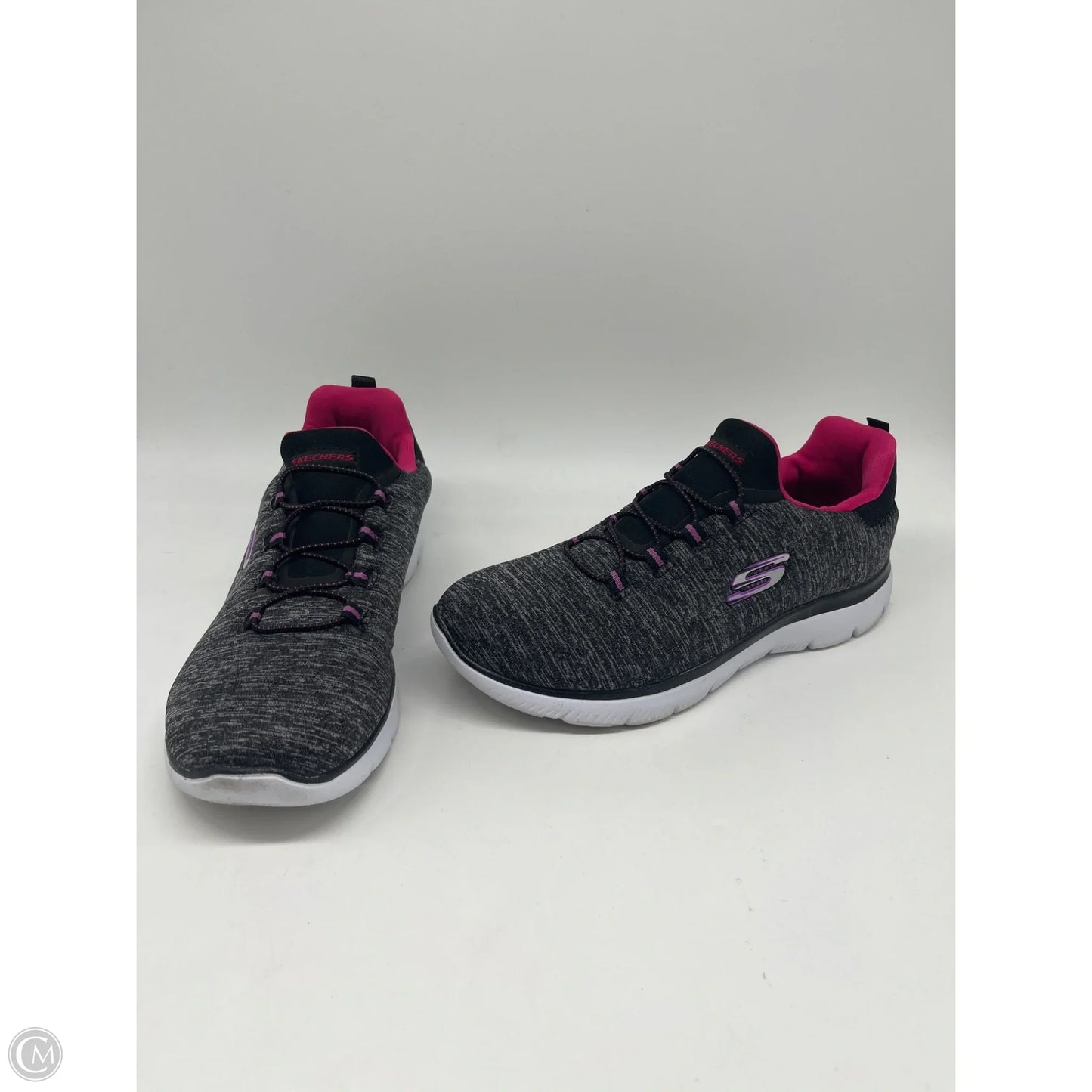 Shoes Athletic By Skechers In Grey & Pink, Size: 7.5