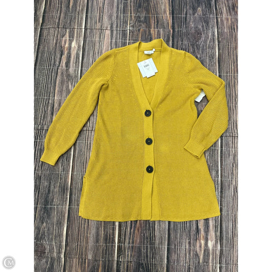 Sweater Cardigan By J. Jill In Yellow, Size: Xsp