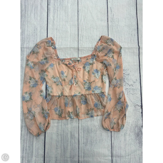 Top Long Sleeve By Francesca's In Pink, Size: M