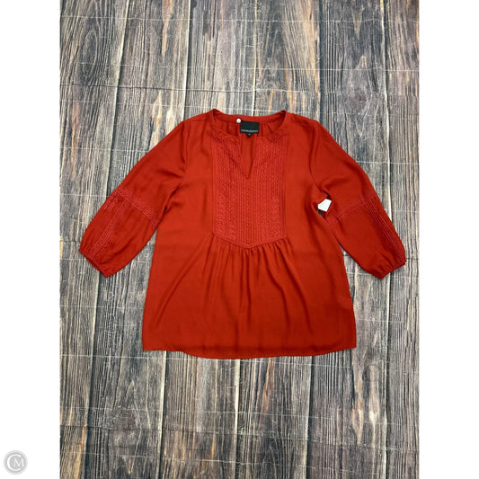 Top 3/4 Sleeve By Cynthia Rowley In Orange, Size: M