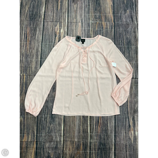 Top Long Sleeve By Worthington In Pink, Size: M