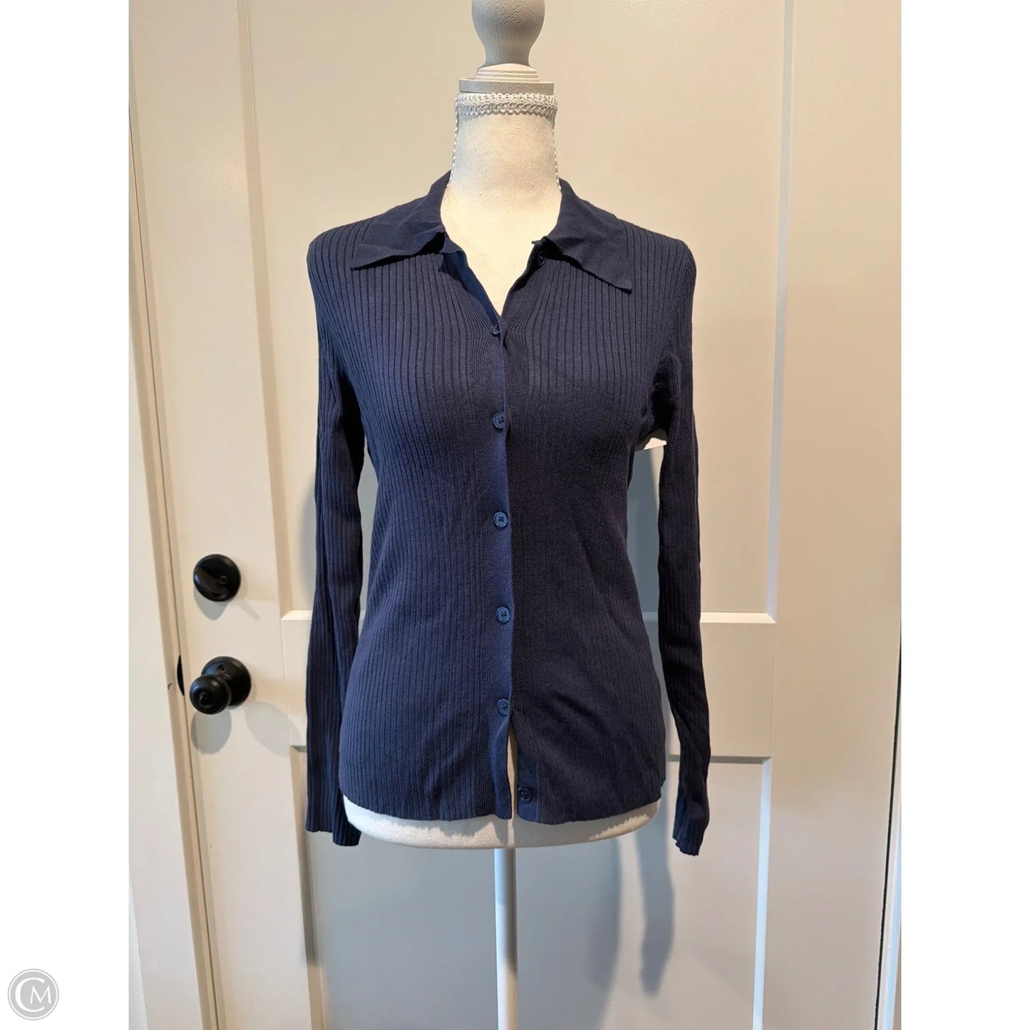 Top Long Sleeve By Nine West In Blue, Size: Xs