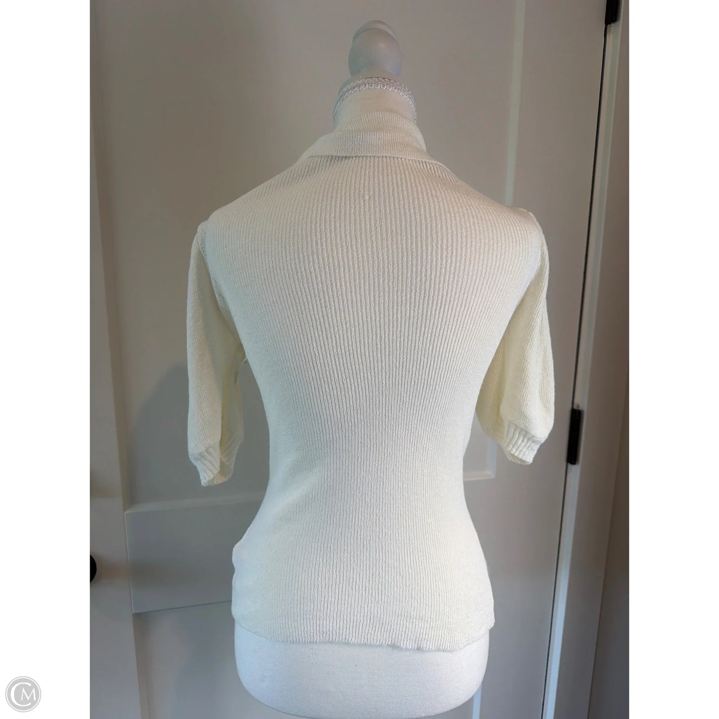 Sweater Short Sleeve By Fate In Cream, Size: S