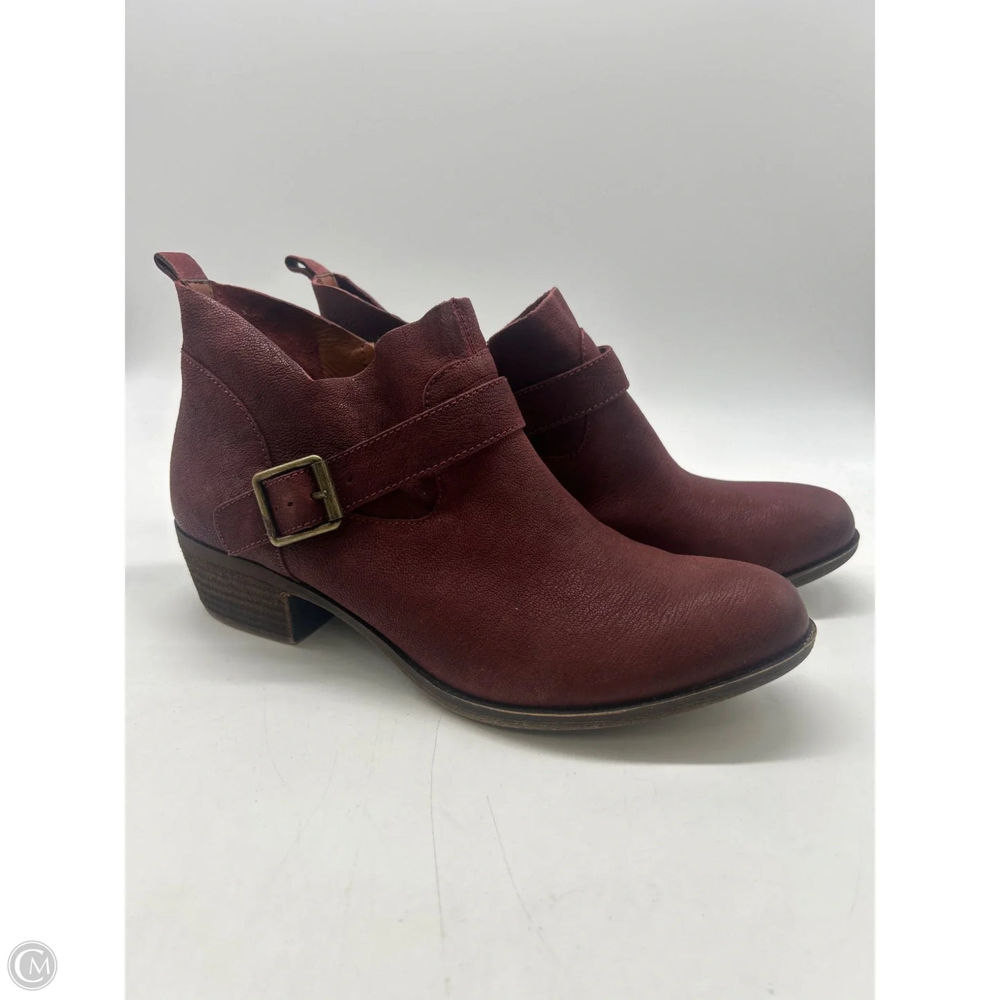 Boots Ankle Heels By Lucky Brand In Red, Size: 9.5