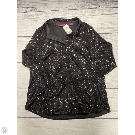 Top Long Sleeve By Isaac Mizrahi Live Qvc In Black, Size: L
