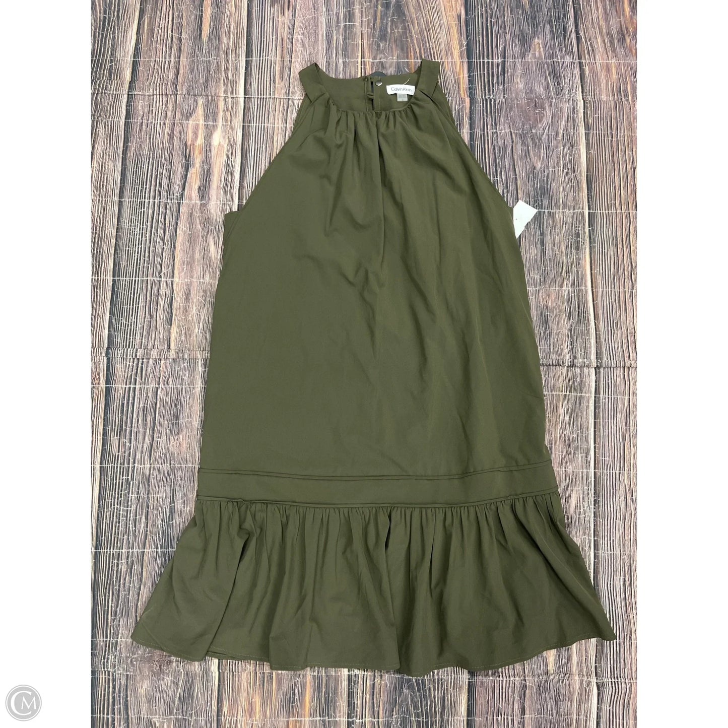 Dress Casual Short By Calvin Klein In Green, Size: 12
