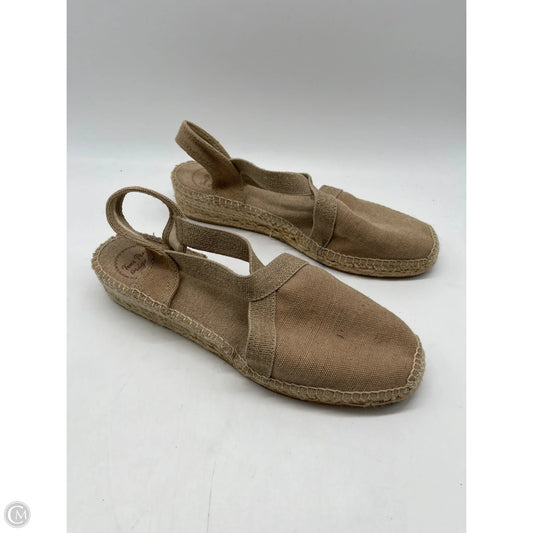 Shoes Heels Wedge By Clothes Mentor In Tan, Size: 10