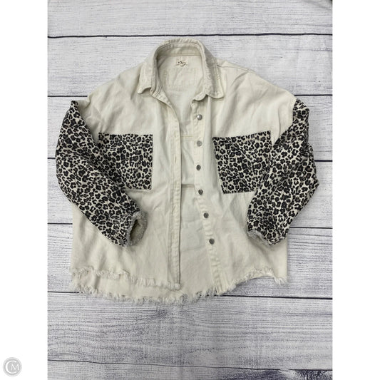 Jacket Denim By Pol In Cream, Size: S