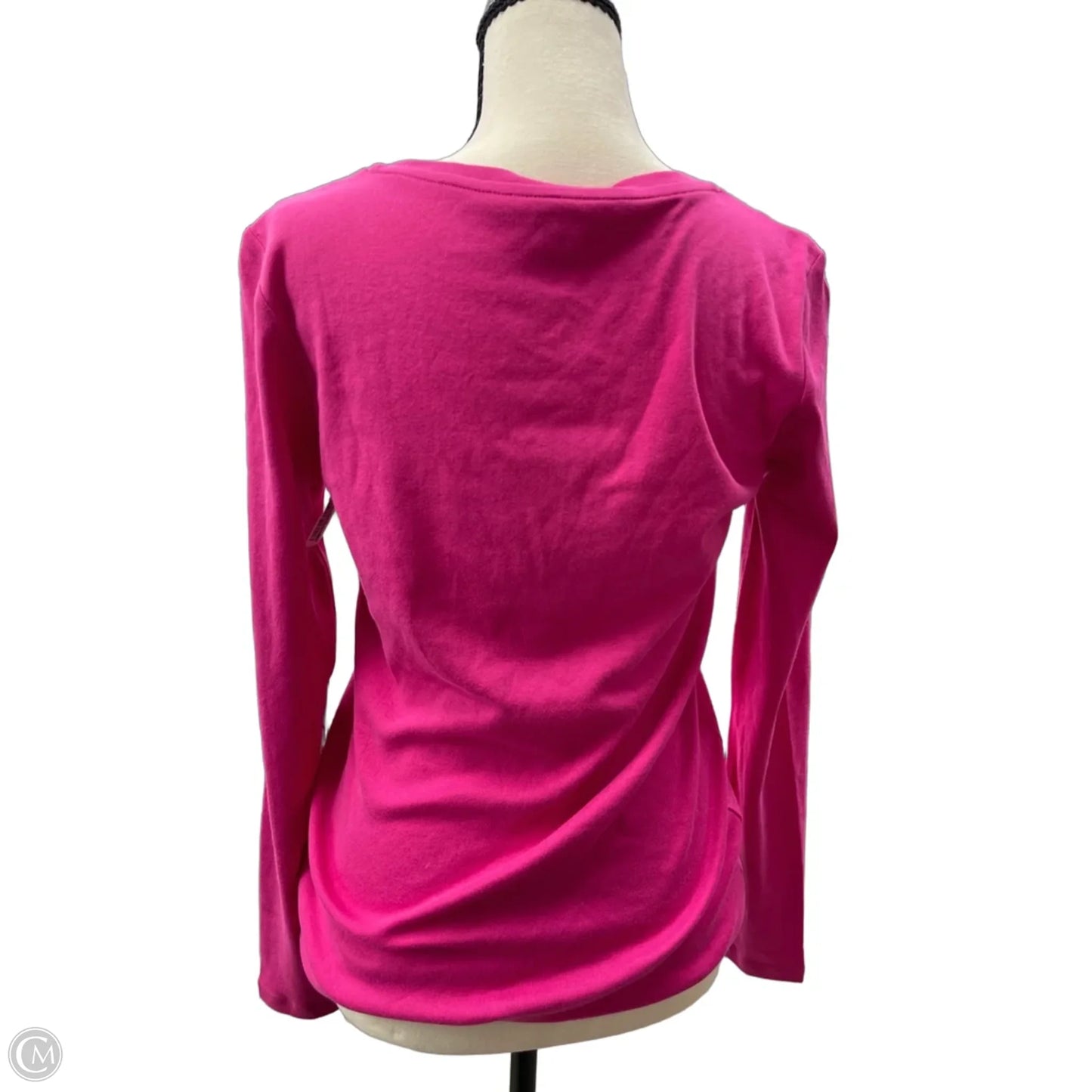 Top Long Sleeve Basic By Clothes Mentor In Pink, Size: M