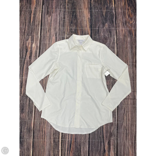 Athletic Top Long Sleeve Collar By Athleta In Cream, Size: Xxs