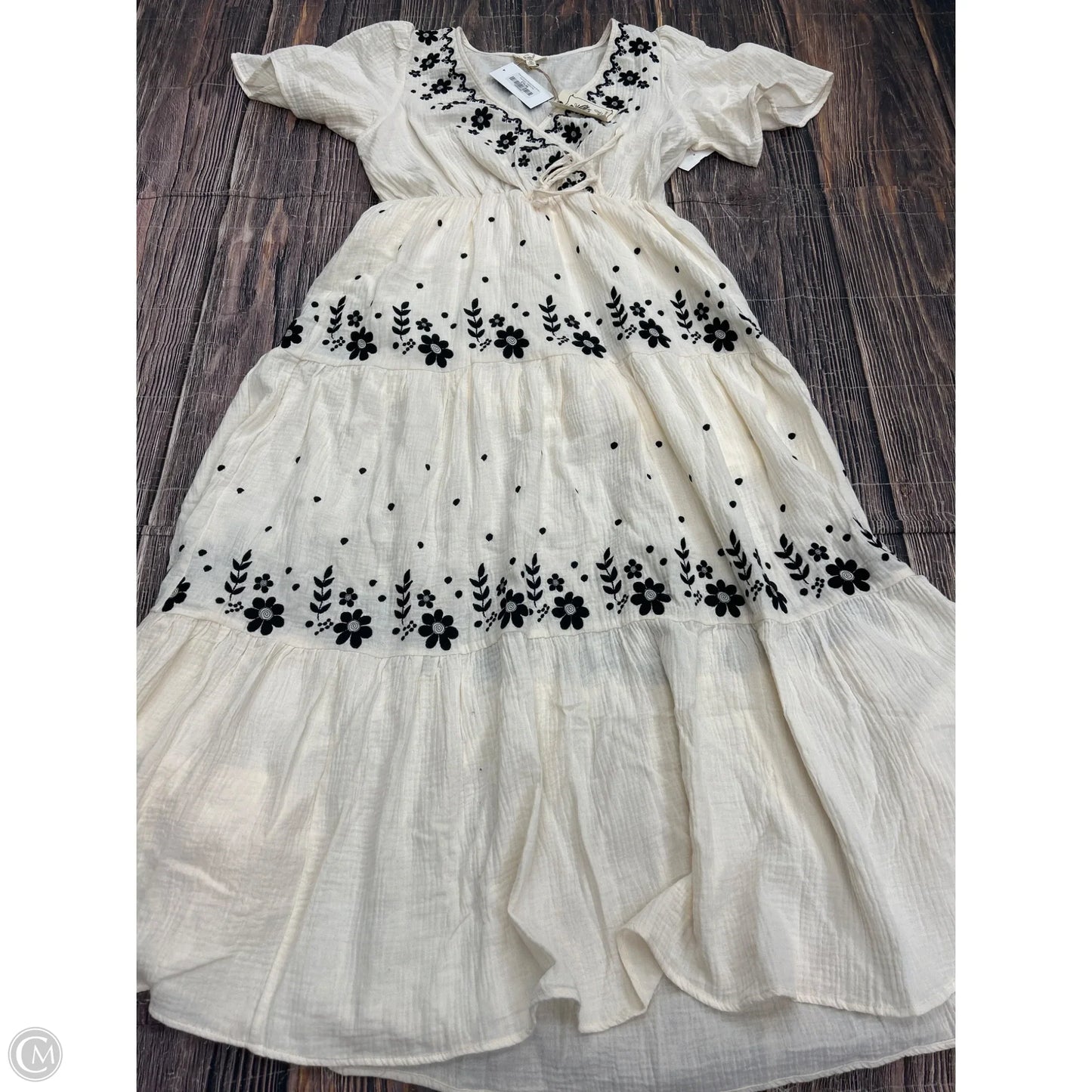 Dress Casual Maxi By Easel In Black & White, Size: M