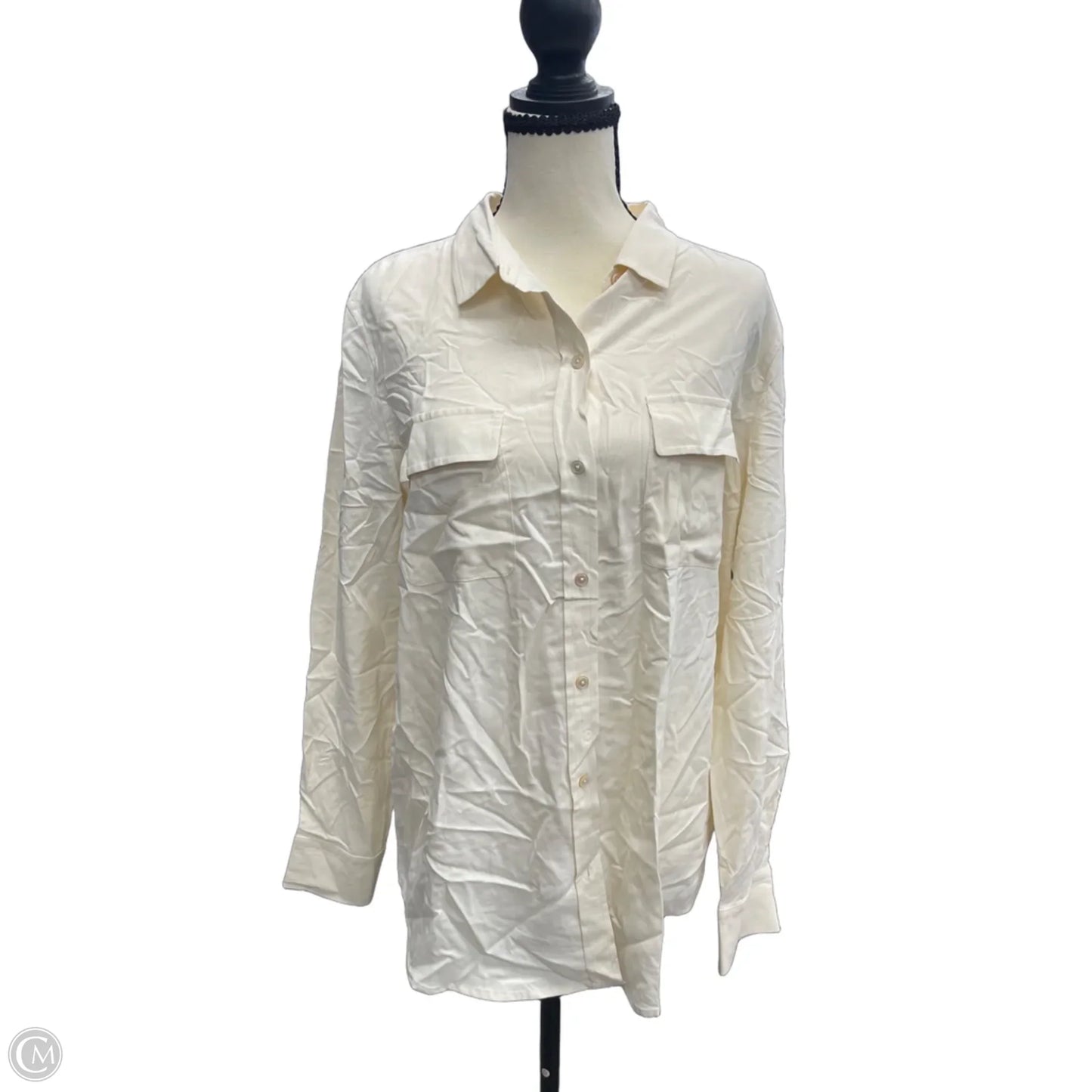 Top Long Sleeve By J Mclaughlin In Cream, Size: L