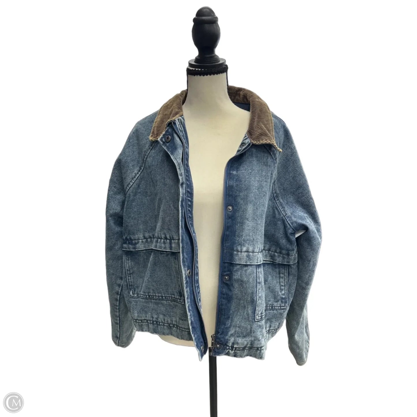 Coat Other By Cali 1850 In Blue Denim, Size: L