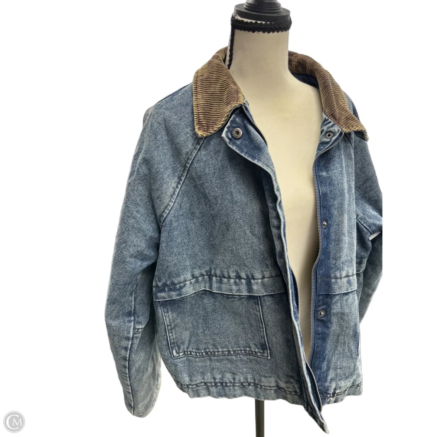 Coat Other By Cali 1850 In Blue Denim, Size: L