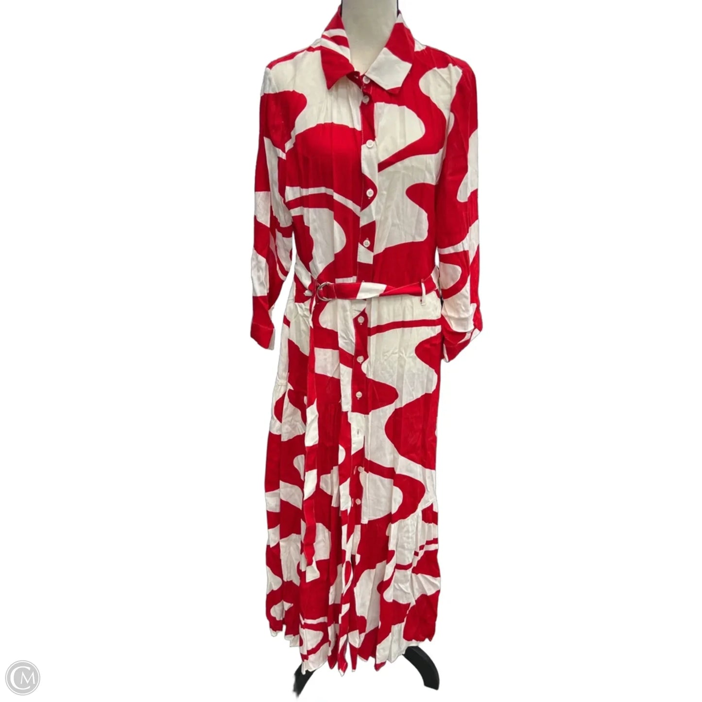 Dress Casual Maxi By Zara In Red & White, Size: Xl