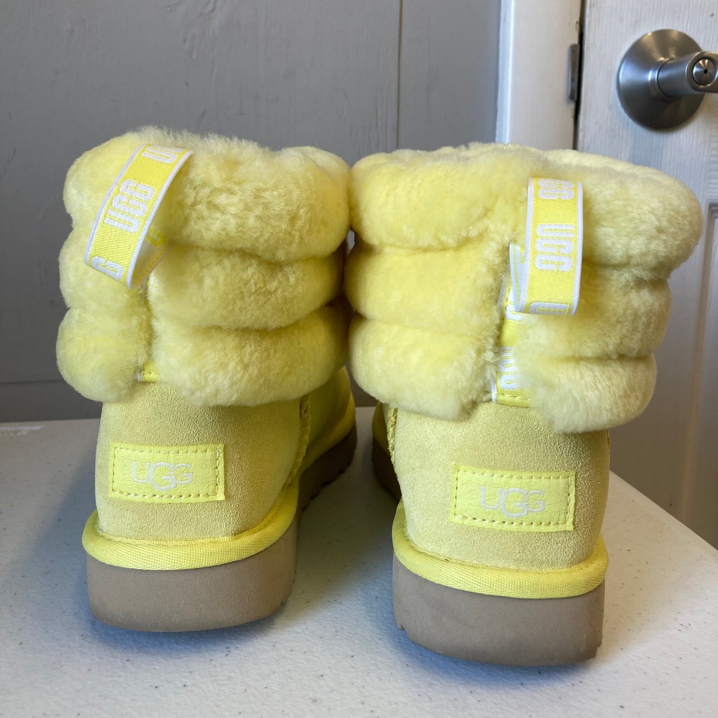 Boots Designer By Ugg In Yellow, Size:8
