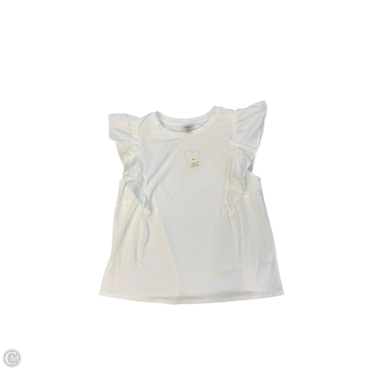 Top Short Sleeve By A New Day In White, Size: Xxl