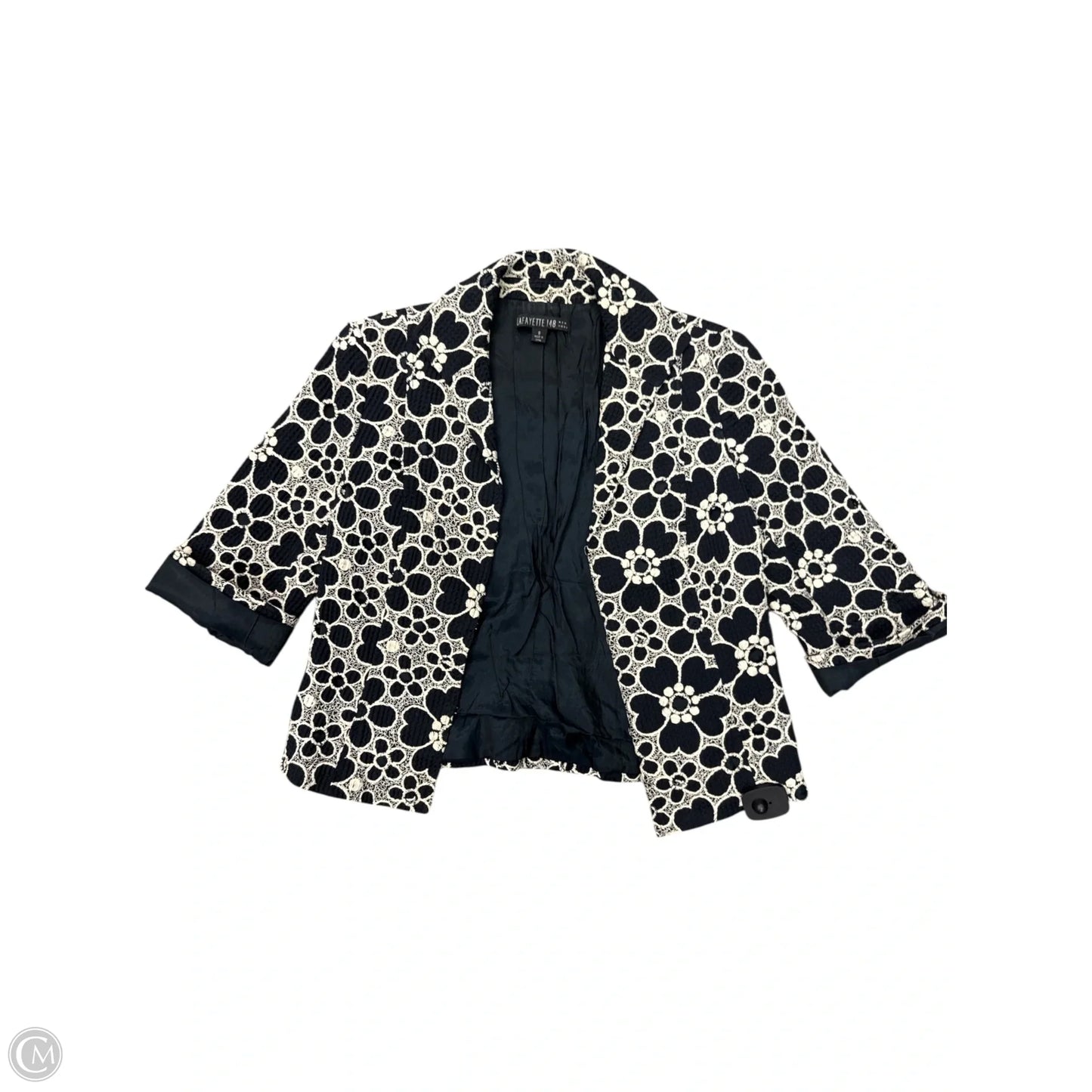 Blazer Designer By Lafayette 148 In Navy, Size: M