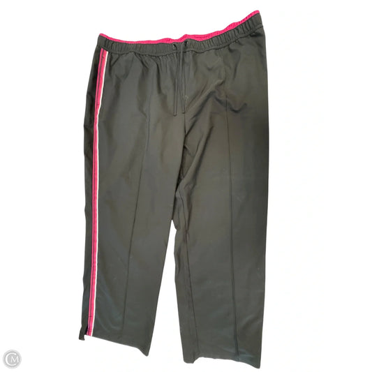 Athletic Pants By Made For Life In Black & Pink, Size: 3x
