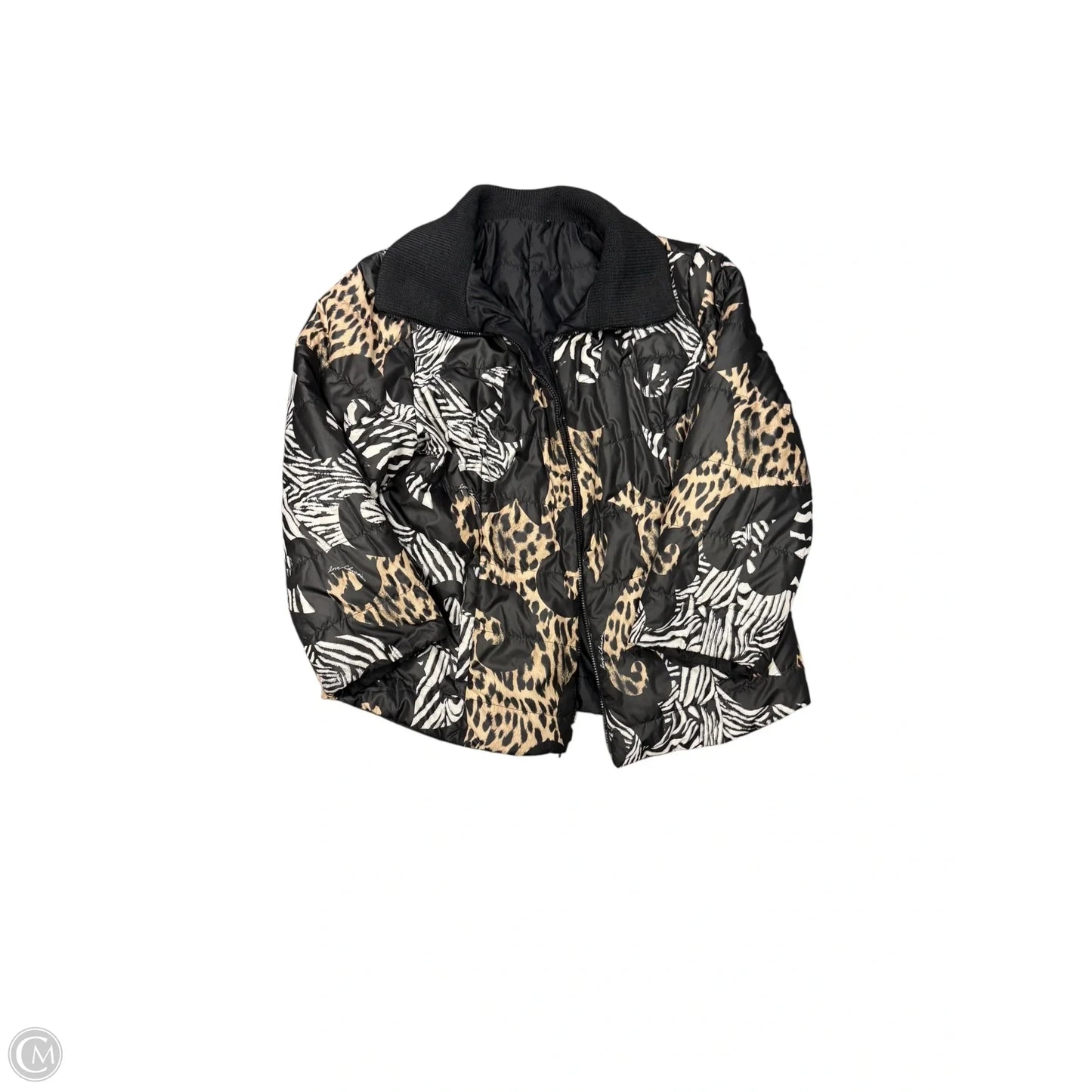 Coat Puffer & Quilted By Chicos In Animal Print, Size: 1x