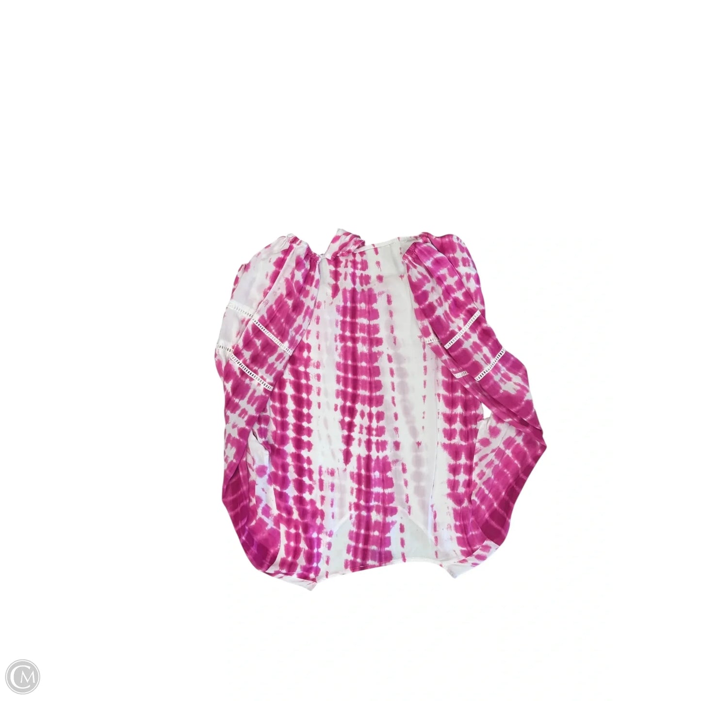 Blouse Long Sleeve By Inc In Pink & White, Size: S