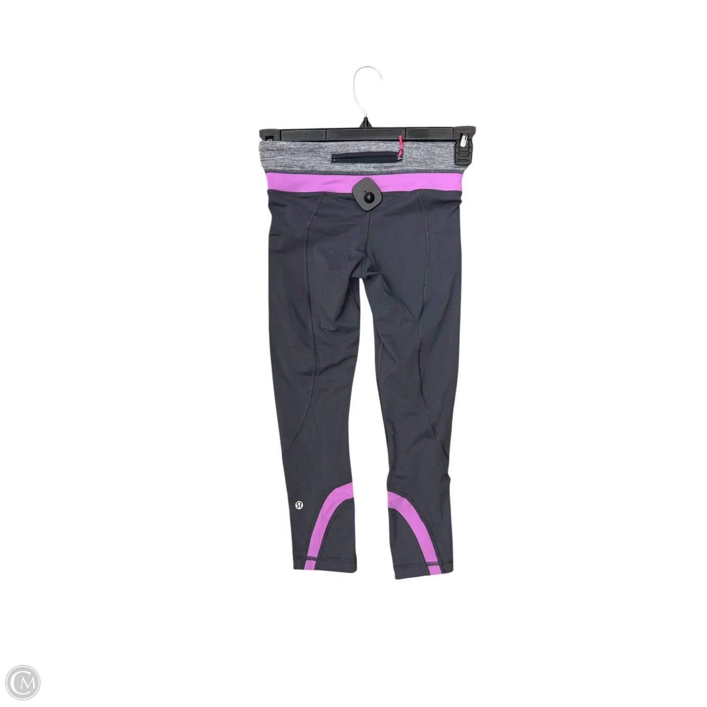 Athletic Capris By Lululemon In Grey & Purple, Size: 4