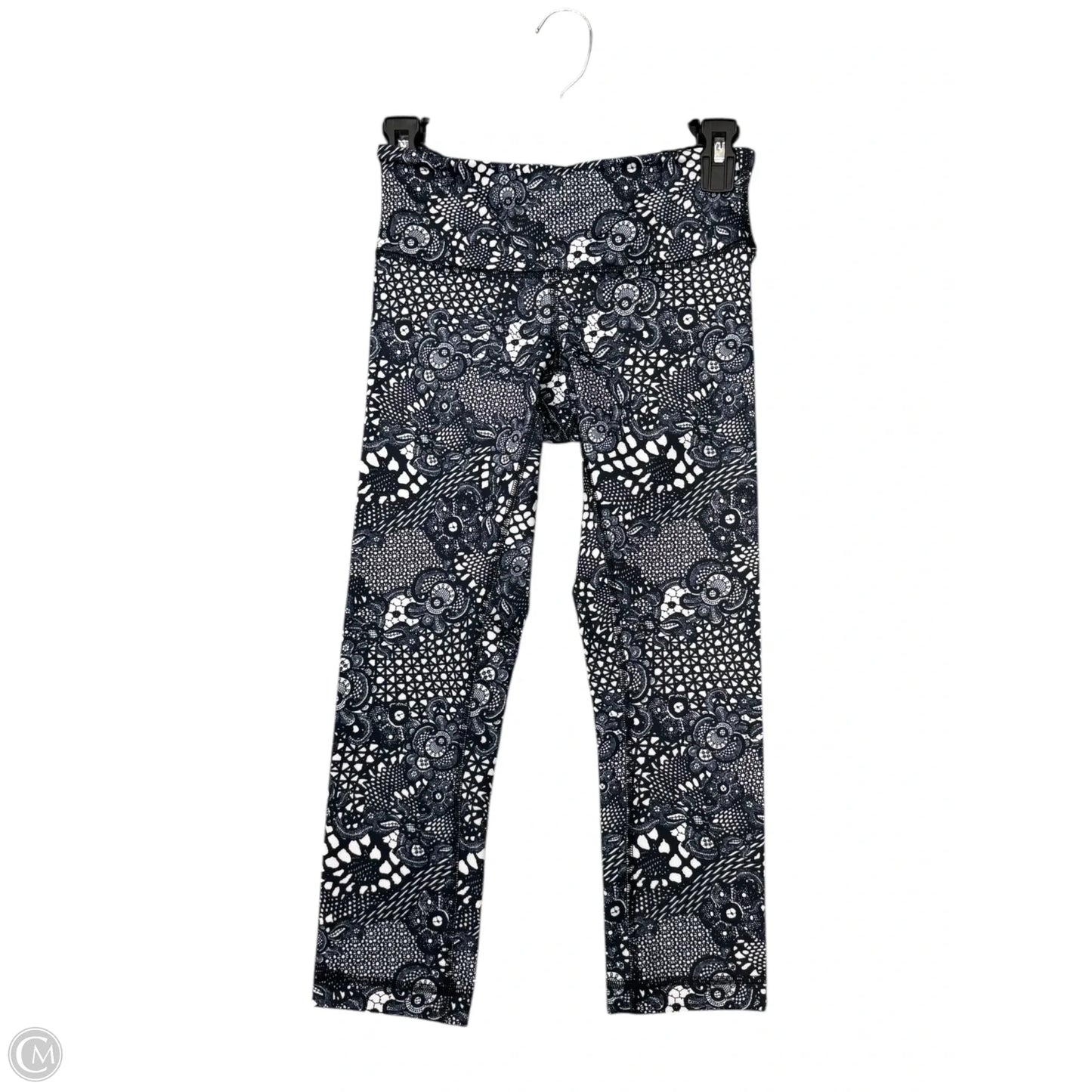 Athletic Capris By Lululemon In Blue & White, Size: 4