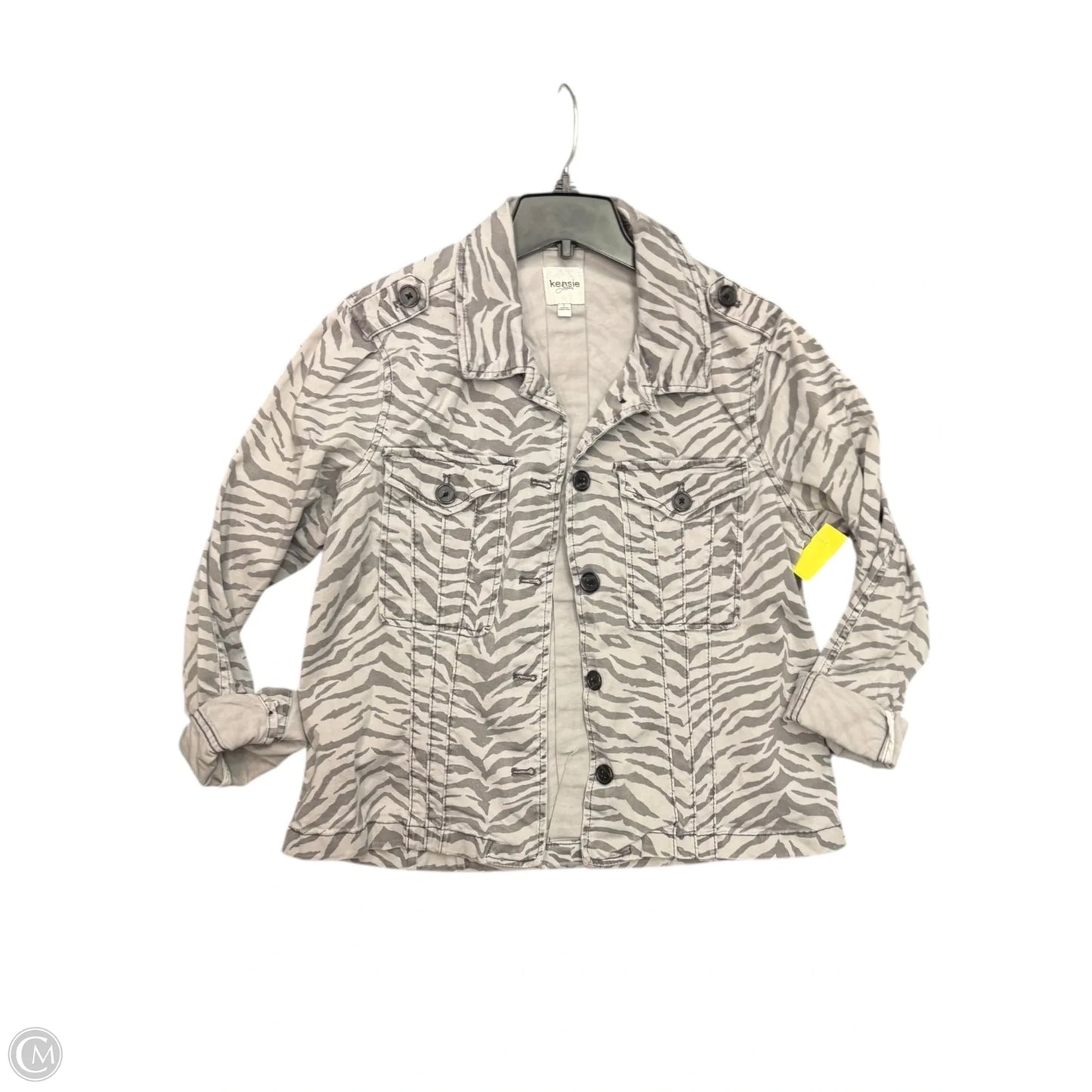 Jacket Denim By Kensie In Animal Print, Size: L