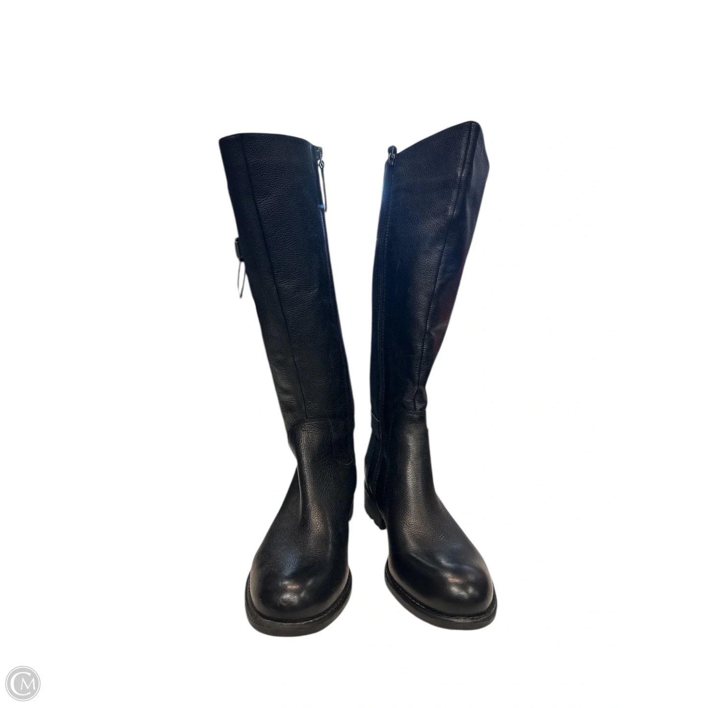 Boots Knee Heels By Franco Sarto In Black, Size: 9