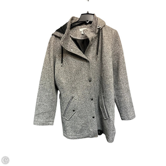 Coat Peacoat By Susan Graver In Black & Grey, Size: L