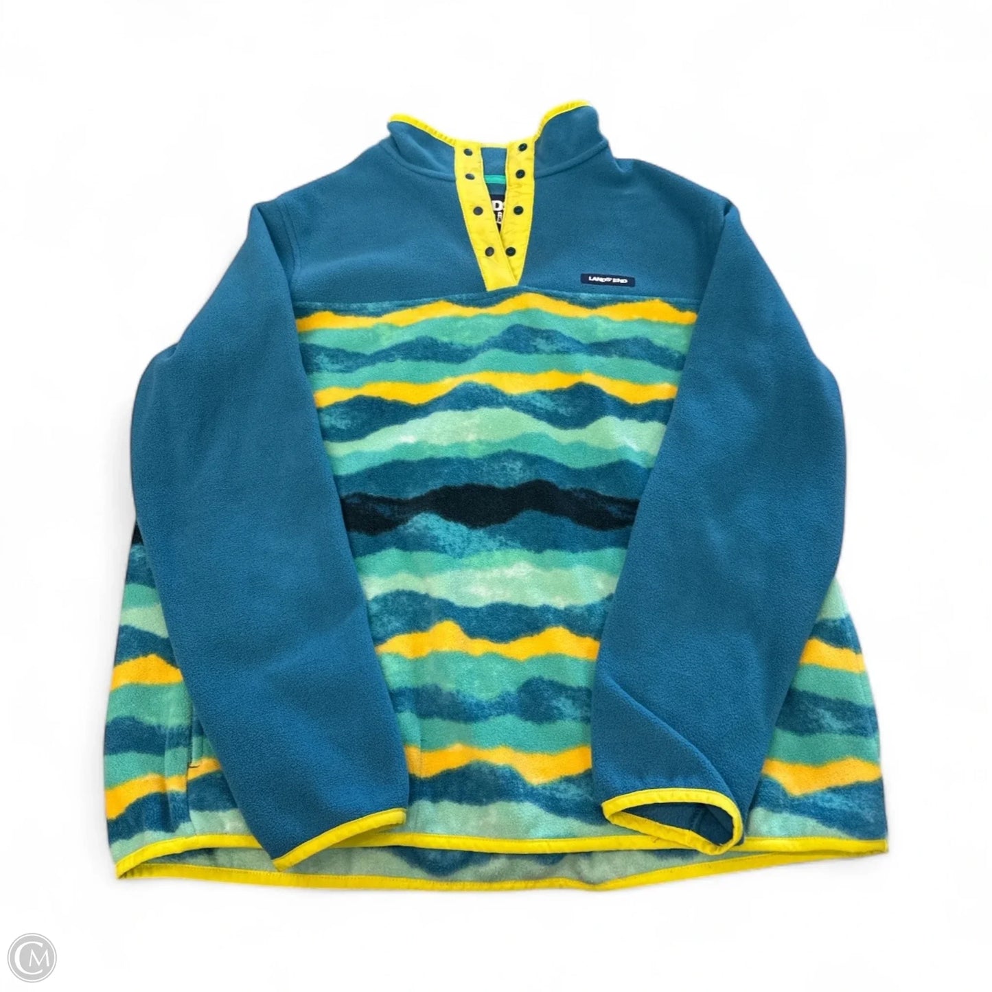 Top Long Sleeve By Lands End In Aqua, Size: Xl