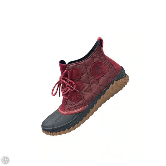 Boots Ankle Flats By Sorel In Black & Red, Size: 8