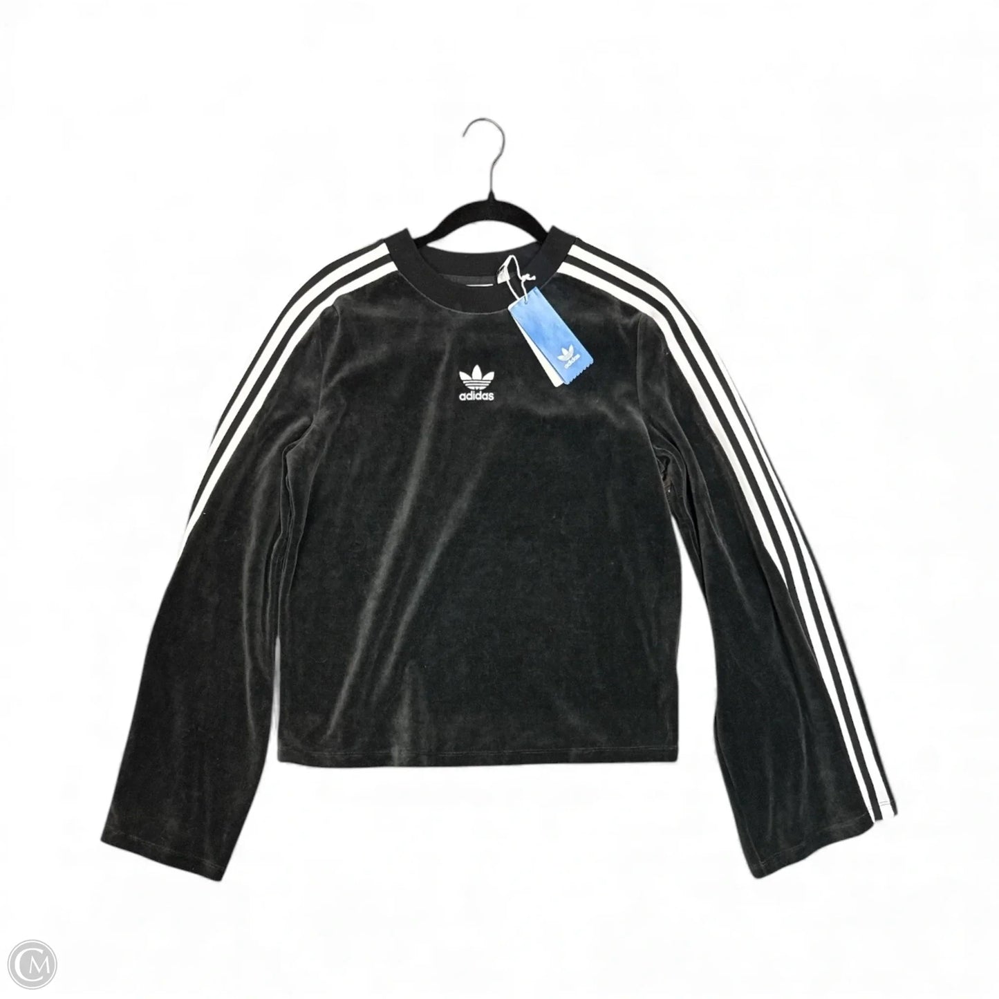 Athletic Sweatshirt Crewneck By Adidas In Black, Size: M