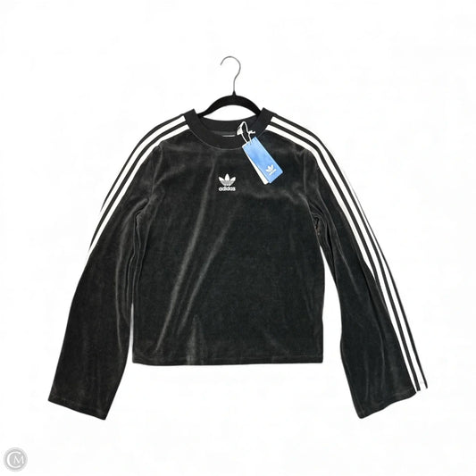 Athletic Sweatshirt Crewneck By Adidas In Black, Size: M