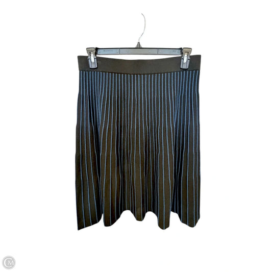 Skirt Midi By Anne Klein In Black & Blue, Size: L