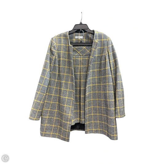 Skirt Set 2pc By Kasper In Black & Yellow, Size: 16