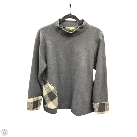 Top Long Sleeve By Cloud Chaser In Black & Blue, Size: L