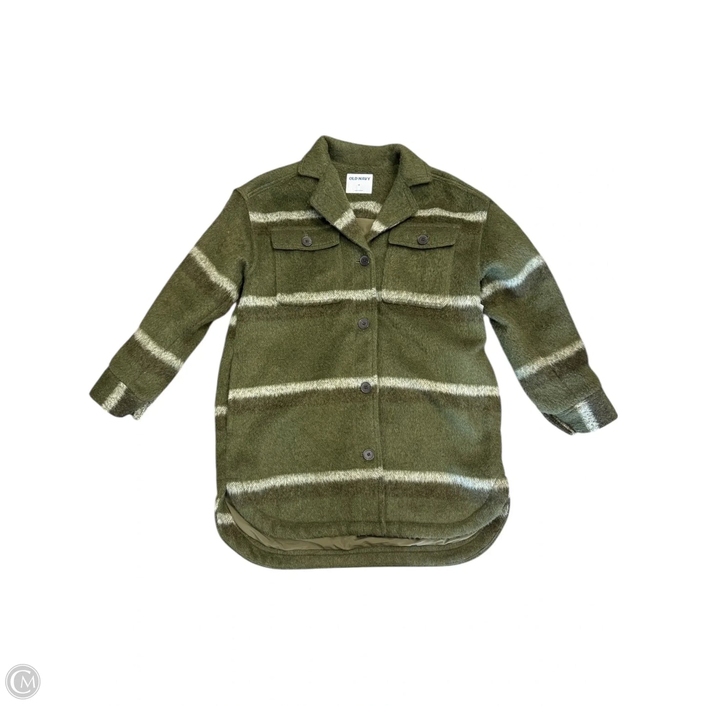 Jacket Shirt By Old Navy In Green, Size: M