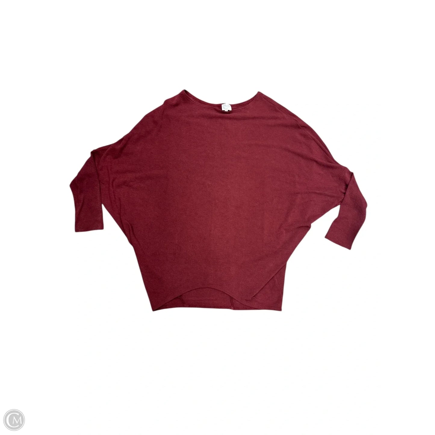 Top Long Sleeve By Blue Rain In Maroon, Size: L